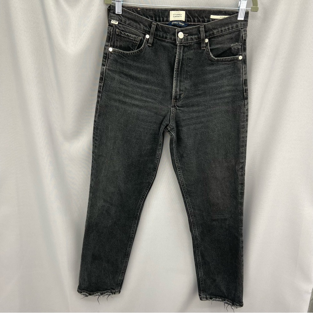 Citizens of Humanity COH Black Distressed High Rise Marlee Jeans size 27